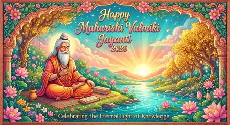 maharishi valmiki jayanti 2026 golden background - Happy Maharishi Valmiki Jayanti 2026