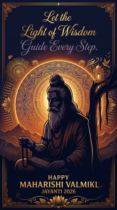 maharishi valmiki jayanti 2026 hindi poster - Happy Maharishi Valmiki Jayanti 2026