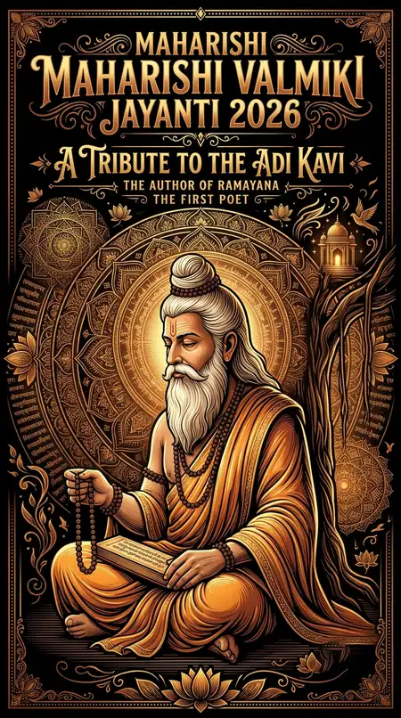 maharishi valmiki jayanti 2026 sage valmiki portrait - Happy Maharishi Valmiki Jayanti 2026