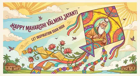 maharishi valmiki jayanti 2026 special greeting card - Happy Maharishi Valmiki Jayanti 2026
