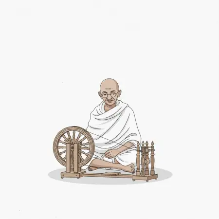 Mahatma Gandhi Vector Silhouette Background - Free Vector Download