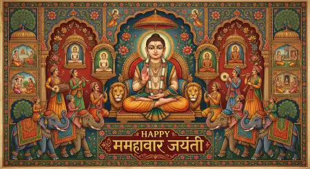 Free Mahavir Jayanti 2026 Festival Poster With Ahimsa Message Image Download