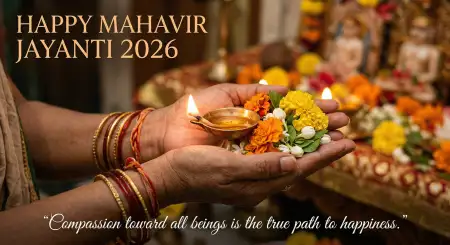 Mahavir Jayanti 2026 Wishes For Devotional Posts - Free Wishes Download