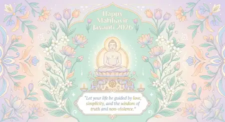Mahavir Jayanti 2026 Wishes With Kindness Quotes - Free Wishes Download