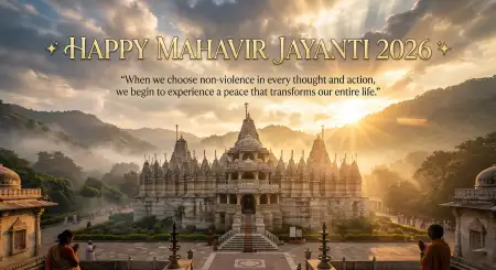 Mahavir Jayanti 2026 Wishes With Lord Mahavir Quotes - Free Wishes Download