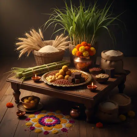 Free Makar Sankranti Background Illustration Background Download