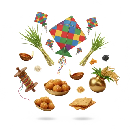 Free Makar Sankranti Creative Png PNG Image Download