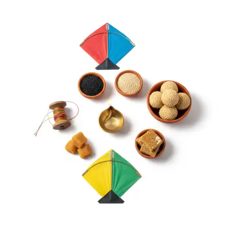 Makar Sankranti Kids Flying Kite Png - Free Kite Png Download