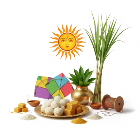 Makar Sankranti Kite Conjugation Png - Free Kite Png Download