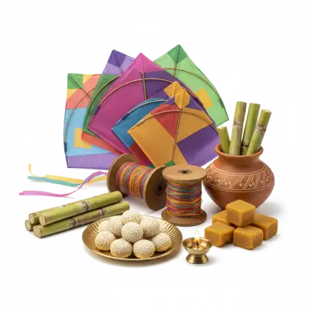 Free Makar Sankranti Minimal Design Png PNG Image Download