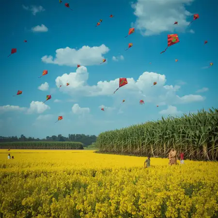 Free Makar Sankranti Modern Background Background Download