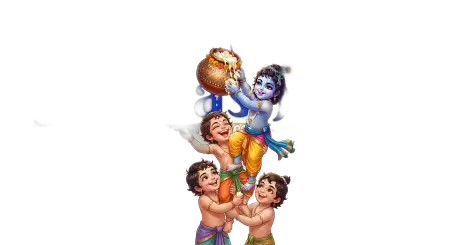 makhan chor bal krishna png transparent background