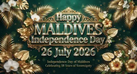 Maldives Independence Day Typography Png - Free Maldives Independence Day 2026 Download