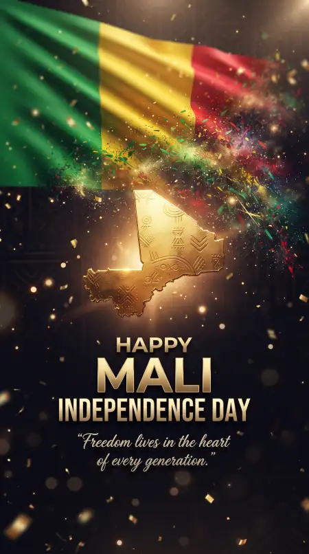 mali independence day creative social media design