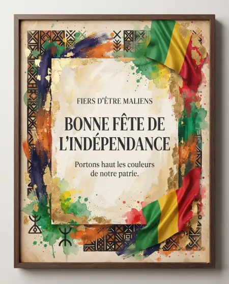 mali independence day french poster design