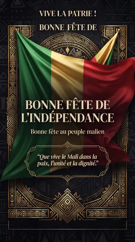 mali independence day modern poster design