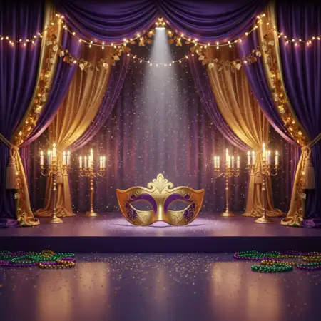 Mardi Gras Photo Booth Background Design - Free Photo Background Download