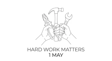 May Day Social Media Post Images - Free International Labor Day Wishes 2026 Download