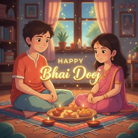 Meaningful Happy Bhai Dooj 2025 Wishes For Younger Brother - Free Happy Bhai Dooj 2025 Wishes Download