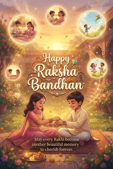 Free Meaningful Raksha Bandhan Wishes For Children Image Download