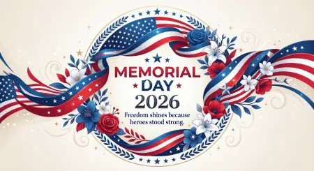 Free Memorial Day 2026 Modern Usa Patriotic Designs Background Image Download