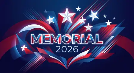 Free Memorial Day 2026 Patriotic Fireworks Graphics Background Image Download
