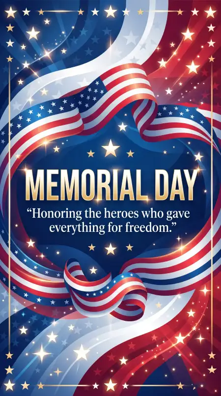 Free Memorial Day 2026 Patriotic Social Media Graphics Background Image Download
