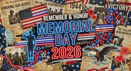 Memorial Day Greeting Card Clipart Collection 2026 - Free Memorial Day Greeting Card 2026 Download
