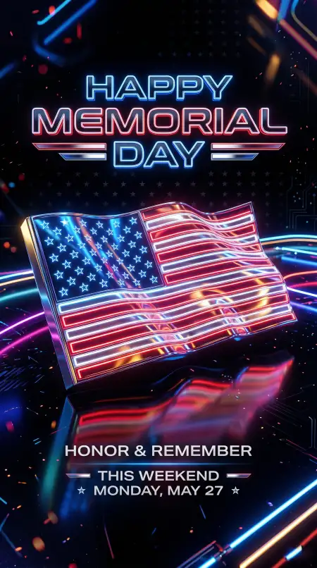 Memorial Day Greeting Card For Mobile Wallpaper 2026 - Free Memorial Day Greeting Card 2026 Download