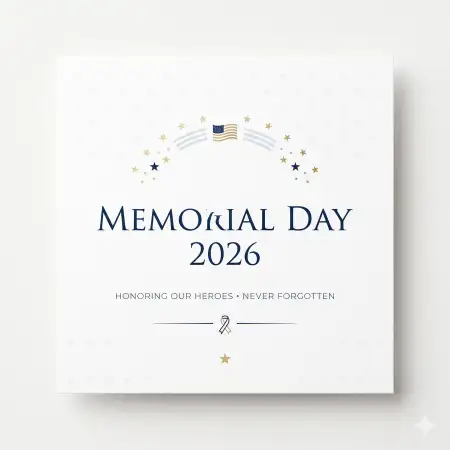 Memorial Day Greeting Card Psd Template 2026 - Free Memorial Day Greeting Card 2026 Download