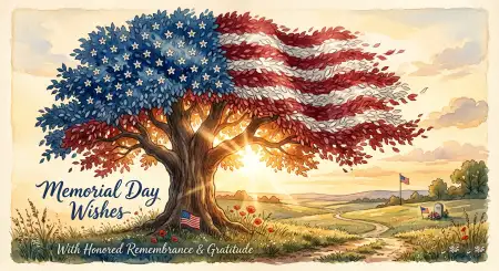 Memorial Day Greeting Card With Classic Patriotic Art 2026 - Free Memorial Day Greeting Card 2026 Download