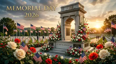 Memorial Day Greeting Card With Flowers 2026 - Free Memorial Day Greeting Card 2026 Download