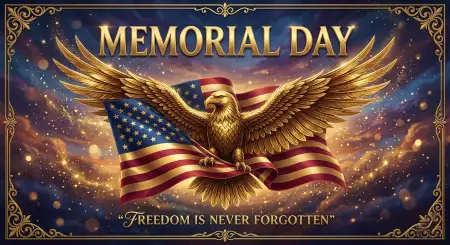 Memorial Day Greeting Card With Freedom And Honor Text 2026 - Free Memorial Day Greeting Card 2026 Download