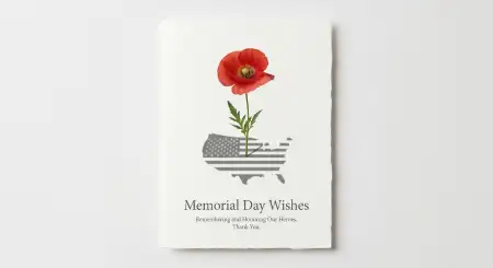 Memorial Day Greeting Card With Poppy Flowers 2026 - Free Memorial Day Greeting Card 2026 Download