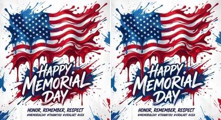 Memorial Day Greeting Card With Typography Art 2026 - Free Memorial Day Greeting Card 2026 Download
