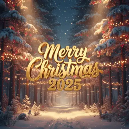 Merry Christmas 2025 Lights Background - Free Merry Christmas Download