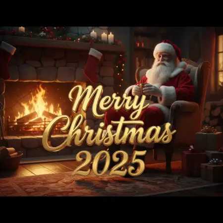 Merry Christmas 2025 Red And Gold Background - Free Merry Christmas Download