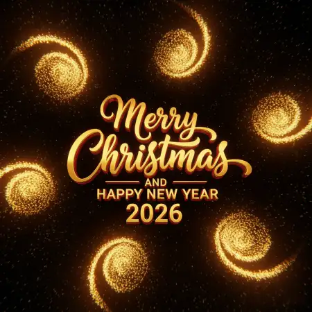 Free Merry Christmas And Happy New Year 2026 3d Text Background Background Download