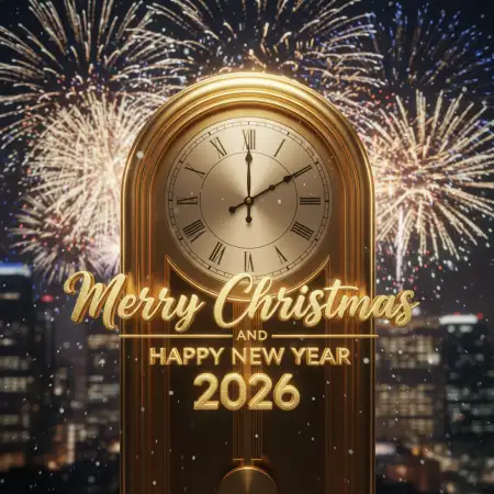 Merry Christmas And Happy New Year 2026 Background 8k Hdr - Free New Year Background Hd Download