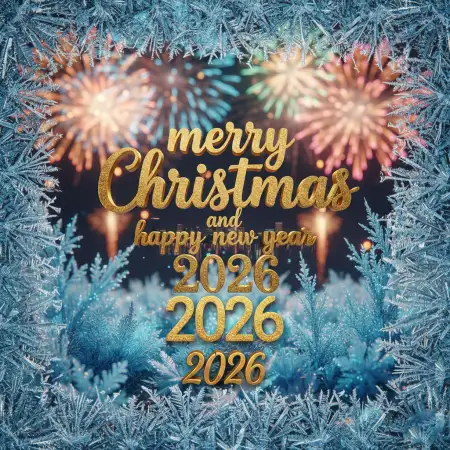 Free Merry Christmas And Happy New Year 2026 Email Banner Background Download