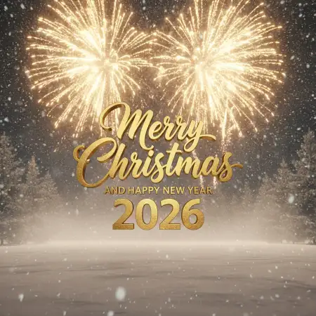 Free Merry Christmas And Happy New Year 2026 Festive Background Background Download