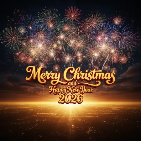 Free Merry Christmas And Happy New Year 2026 Festive Poster Design Image Download