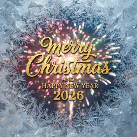 Merry Christmas And Happy New Year 2026 Fireworks Background - Free New Year Fireworks Background Download