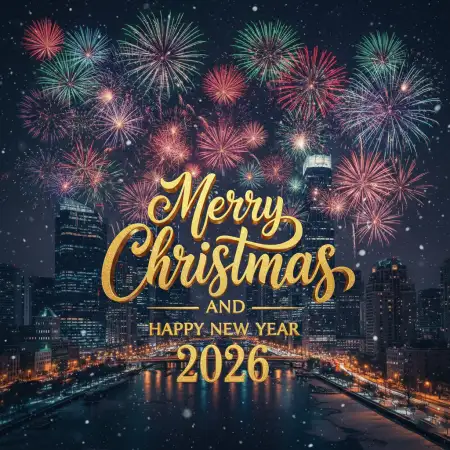 Free Merry Christmas And Happy New Year 2026 Hd Wallpaper For Desktop Background Download
