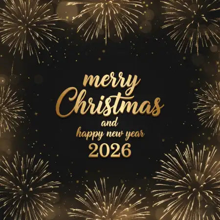 Free Merry Christmas And Happy New Year 2026 Images Background Download