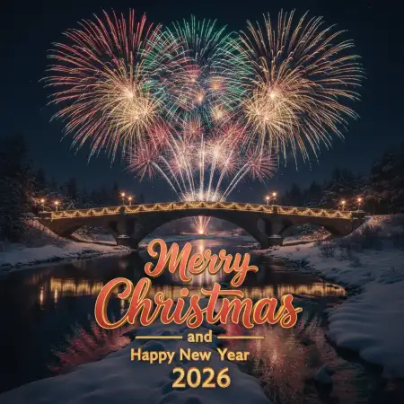 Free Merry Christmas And Happy New Year 2026 Modern Background Background Download