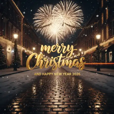 Free Merry Christmas And Happy New Year 2026 Png Images Background Download