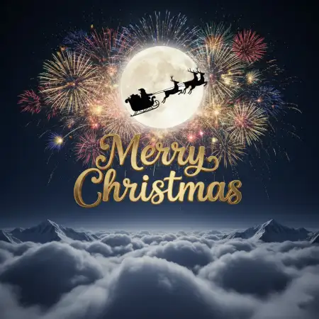 Free Merry Christmas And Happy New Year 2026 Printable Card Background Download