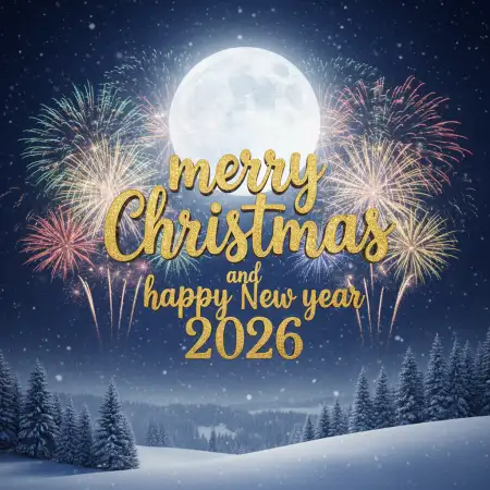 Free Merry Christmas And Happy New Year 2026 Website Header Background Download