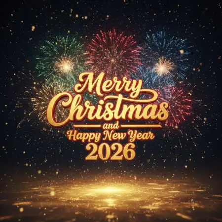 Free Merry Christmas And Happy New Year 2026 Whatsapp Status Background Download